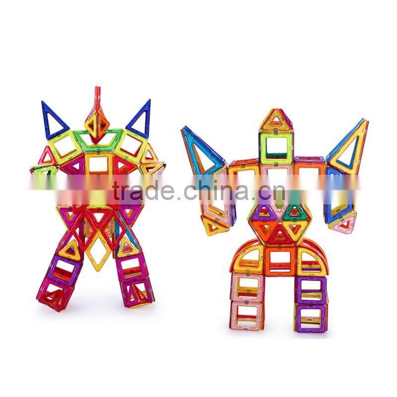 Factory supply montessori kids educational magnetic block building shapes toys