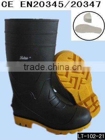 safety pvc boots EN ISO 20345 S5 steel toe insert safety boots