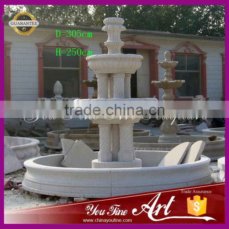 garden stone column fountain for sale