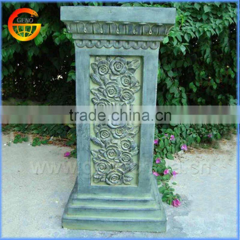 Rose designed fiberstone/ fiberglass flower pot stand roman column