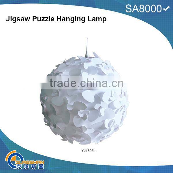 puzzle lamp new design flower shape lampshade PP hanging lamp