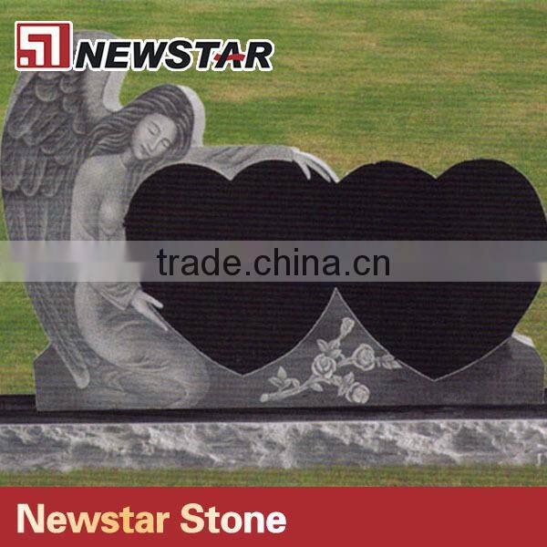 Newstar modern black color natural stone headstones