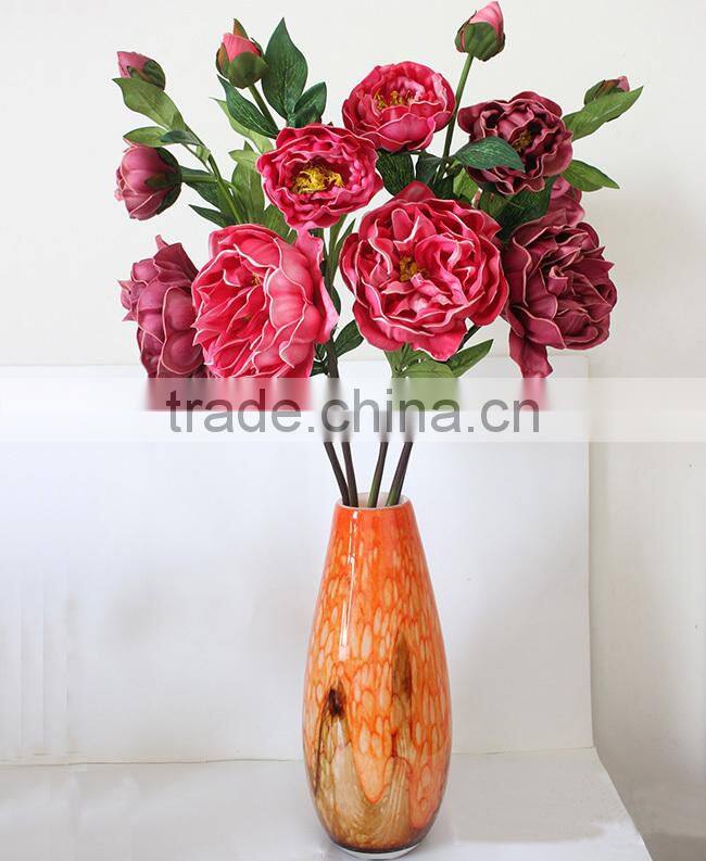 Wholesale simulation flowers colorful plastic artificial peony