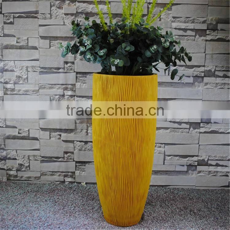 Popular outdoor large tall decorative cylinder flower plant pot
