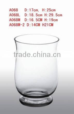 Clear Glass Hurricane Vase