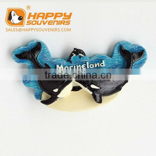 Super cute dolphin resin high quality varies mini fridge magnet for home decor
