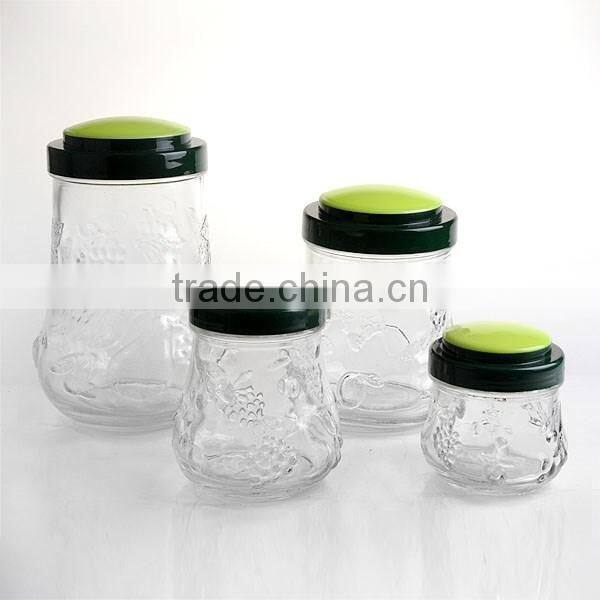 cheap glass unique honey jars empty canister jam jar
