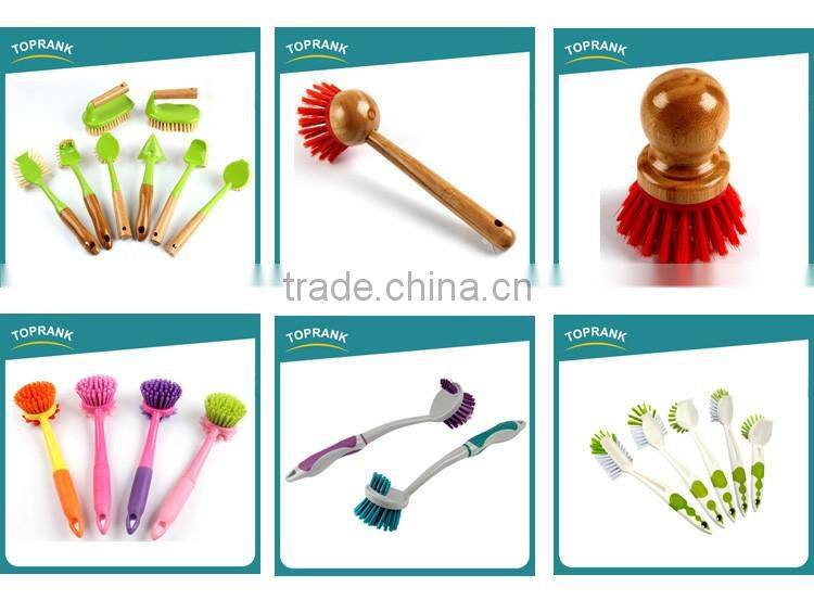 Toprank High Quality Easy Clean Recycle Plastic Dish Brush Hand Style Kitchen Brush With Hook