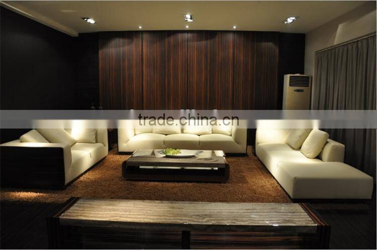 Elegant Luxurious Classica L shape leather sofa set