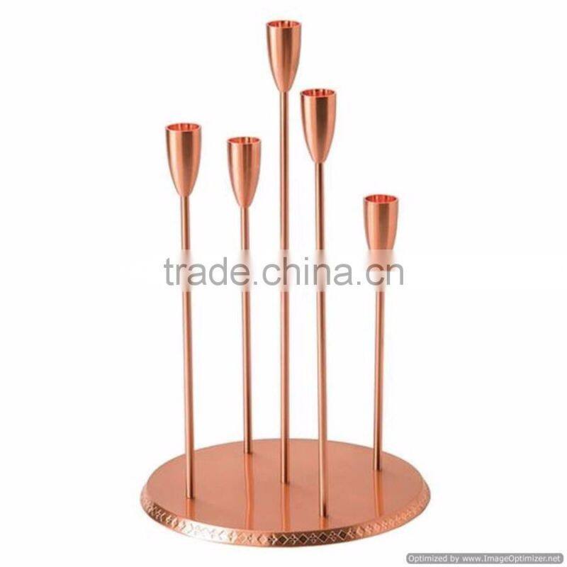 5 lights iron wire candle holder