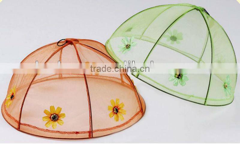 HIGH QUALITY folded food cover food umbrella with flower