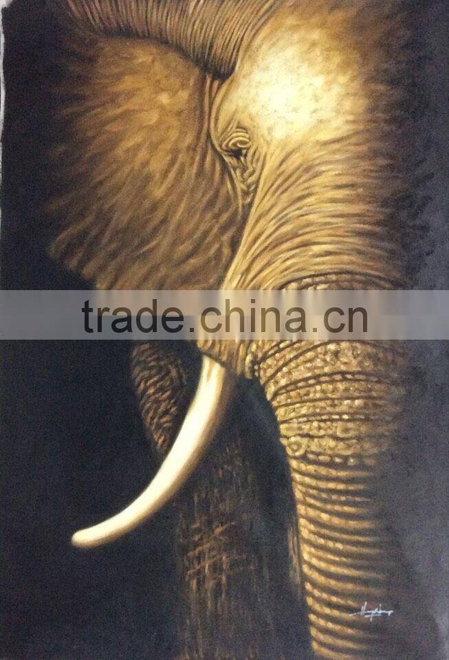Elephant Oil Painting on Canvas