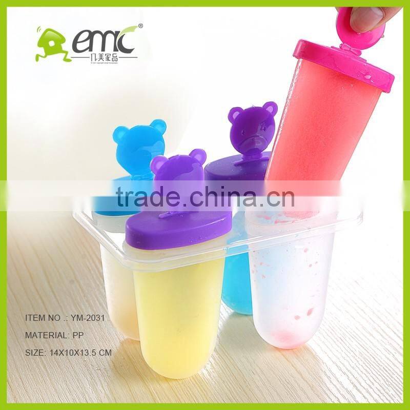 Wholesale Creative Homemade Custom Food Grade Plastic Ice Popsicle Mold, plastic ice cream molds