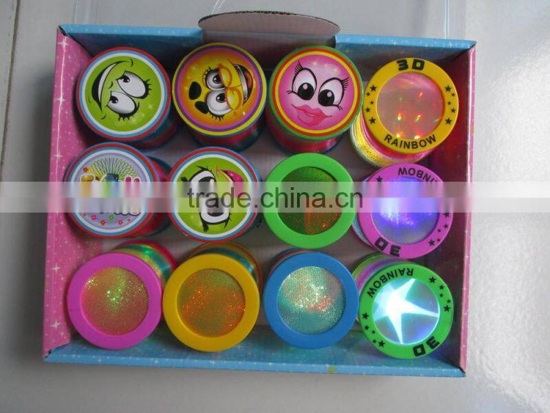 new popular 3D magic raibow spring with led light, LED rainbow spring toys for kids