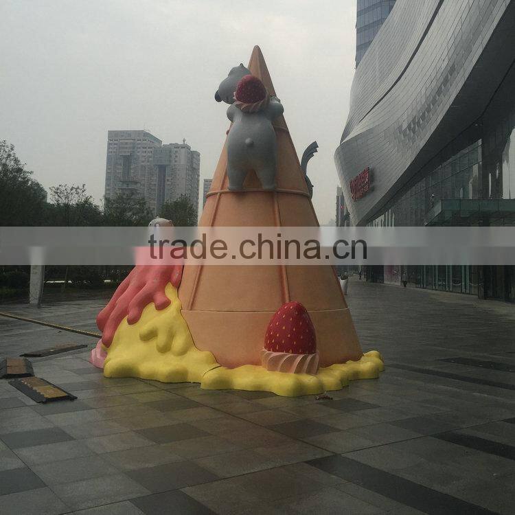 Fiberglass giant ice cream sculpture