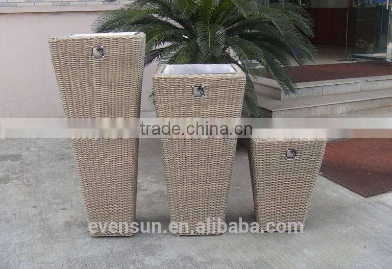 rattan flower pot garden