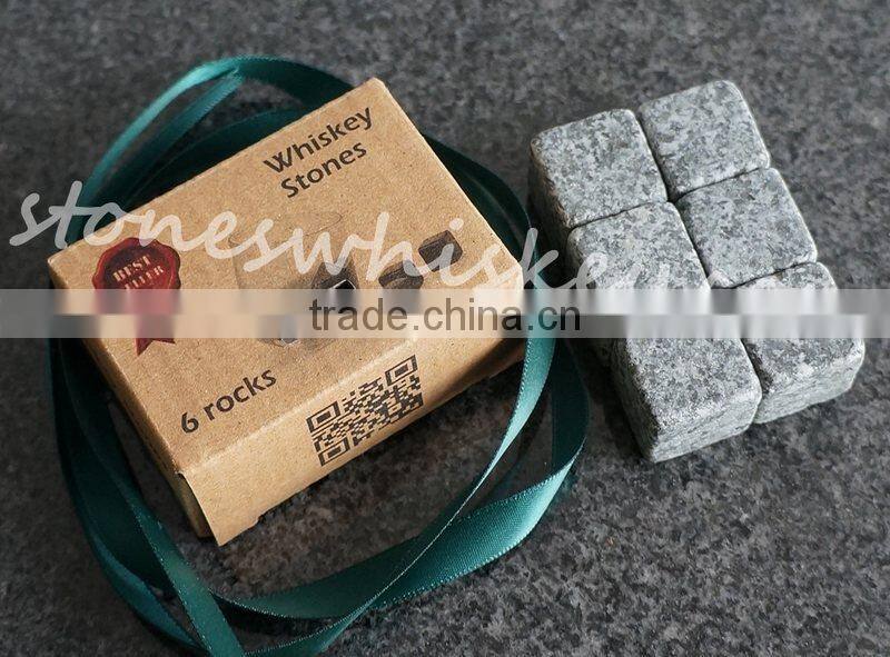 Light grey ice cube chilling wine whiskey stone