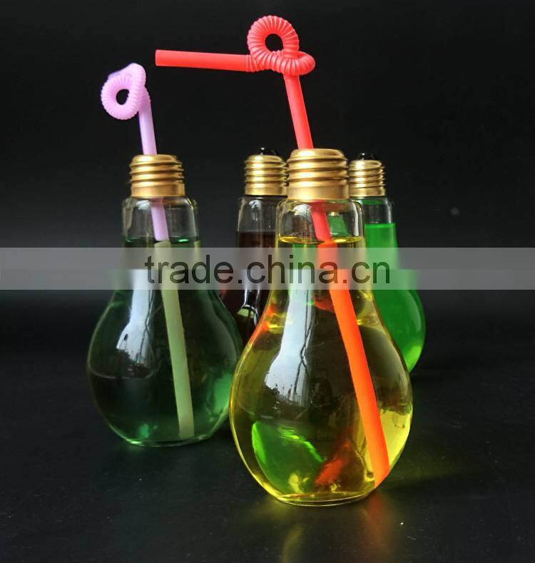 220ml new design glass cup light bulb jar