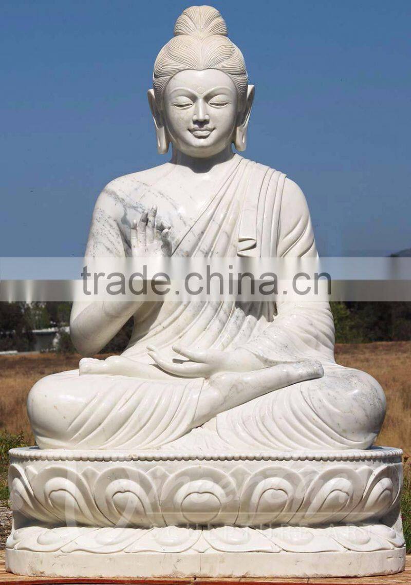 Life size garden white marble stone sculpture granite buddha statue for sale