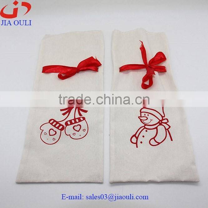 white wine bottle bag for christmas gift decoration