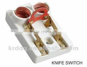 Ceramic knife switch with double and single throw 3P