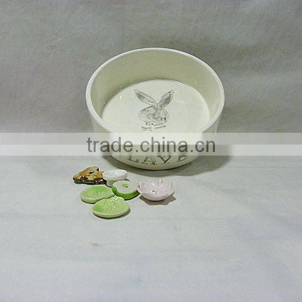 Wide Ceramic Dog Bowl