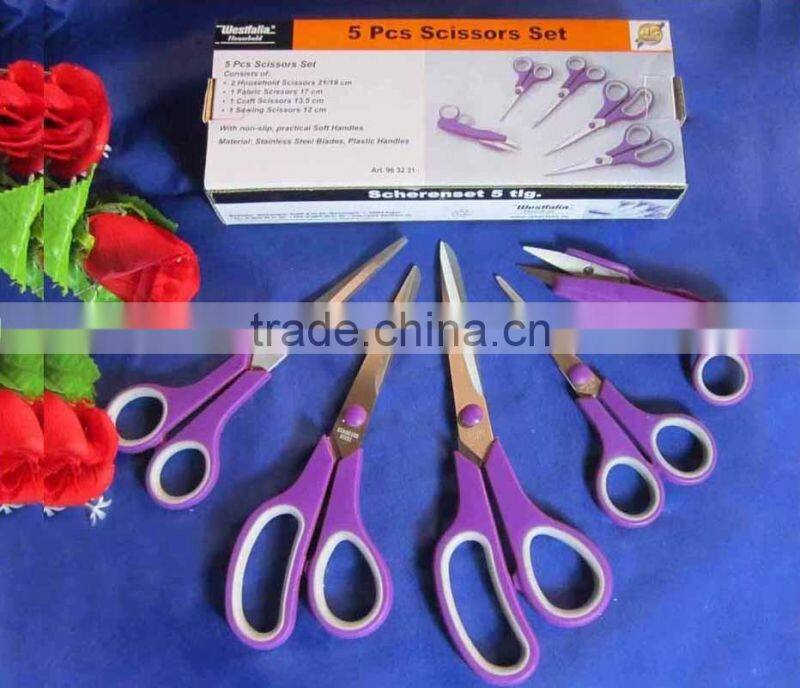 5pcs Popular Household Scissors For Panama & India Market