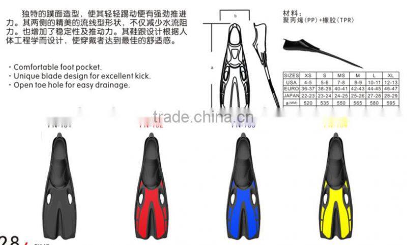 Scuba diving set of diving mask & snorkel & Fins(FN100+MK100+SK900)