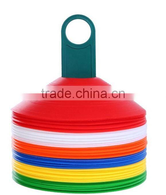Multi Color Durable Agility Sport Disc Cone Set with Plastic Carrier