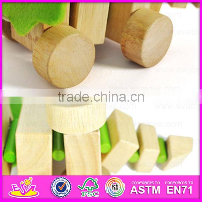 2015 Promotional toy Funny Kids Pull line dog toys,Wooden children pull string toy,High quality wooden pull animal toy W05B100