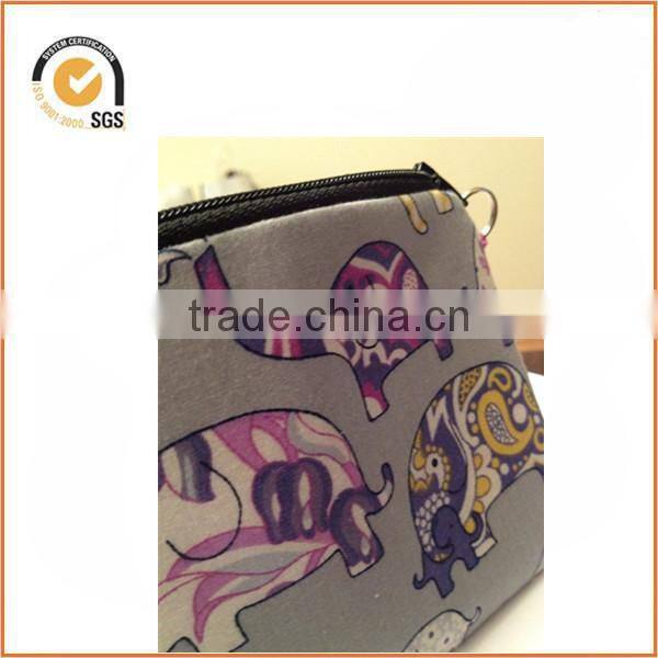 Canvas Pencil Case Zipper Pouch - Lime Green with Brown Flowers, Lime Green Zipper By Chiqun Dongguan CQ-H01085