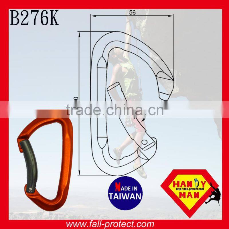 23KN High-Quailty D Type Mountain Climbing Carabiner Made in Taiwan