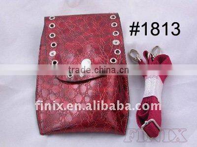 High Quality Wine-Red Color Leather Scissor Holster