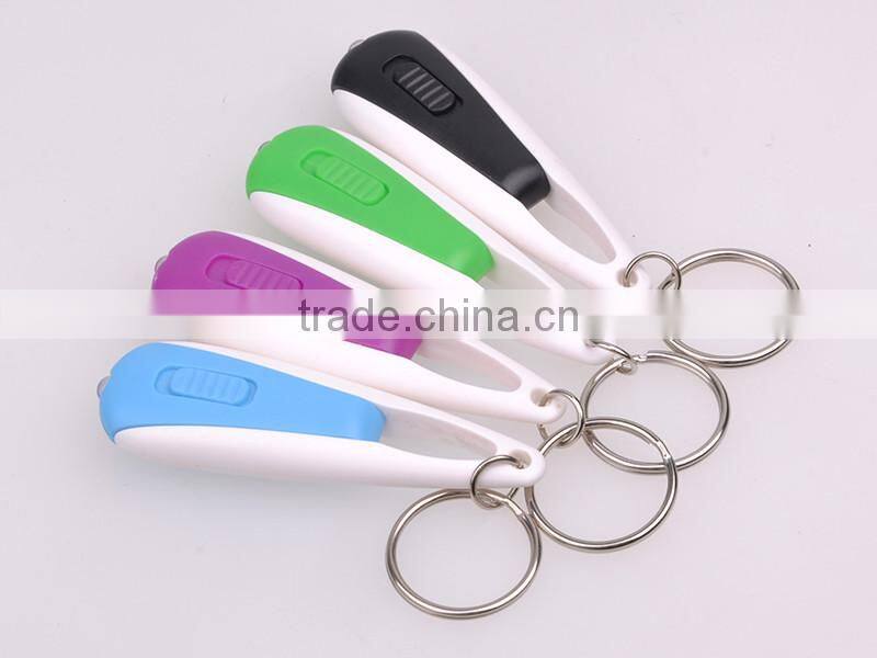 Promotion Custom Keychain Maker Mini Portable Plastic LED Keychain - White Light