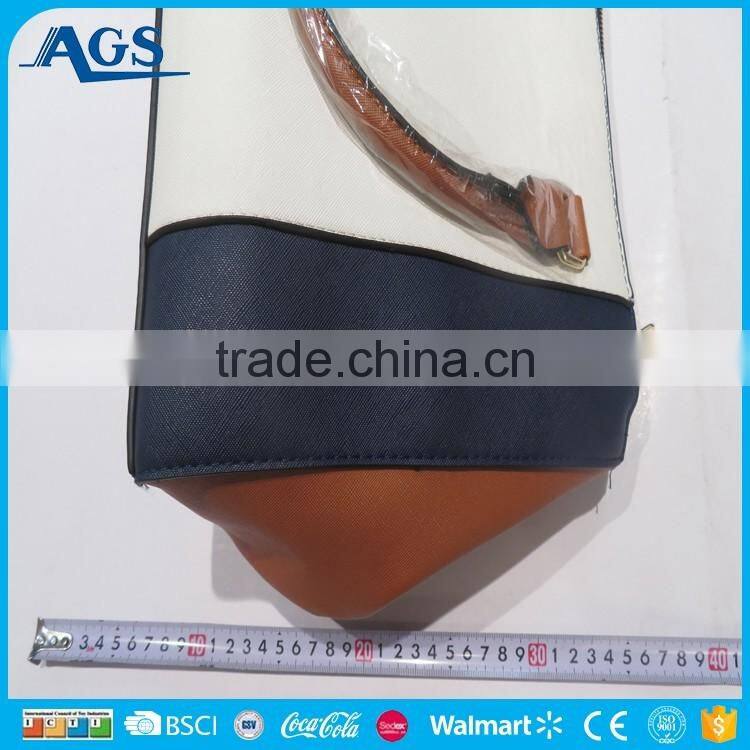 Double zippers tote bag custom printed fashion bag