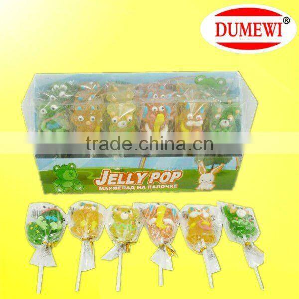 21g Kung Fu Panda Shaped Jelly Pop Candy Fruity Lollipop