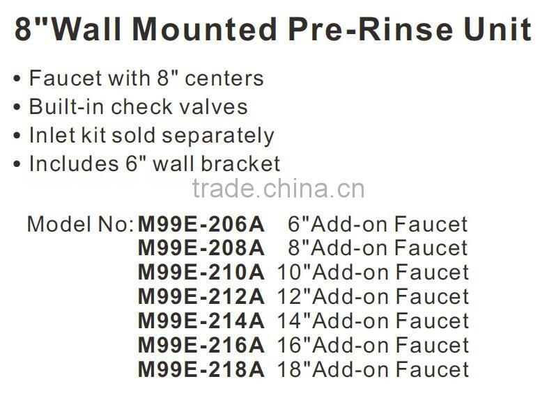 2016 Chrome Commercial Style Pot Filler Kitchen Faucet with Rre Rinse Spray