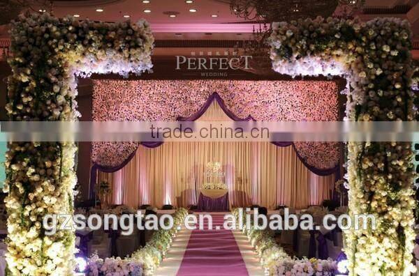 30SQM colorful Artificial Flower Wall with Wholesale Silk Flower Hydrangea and rose for wedding