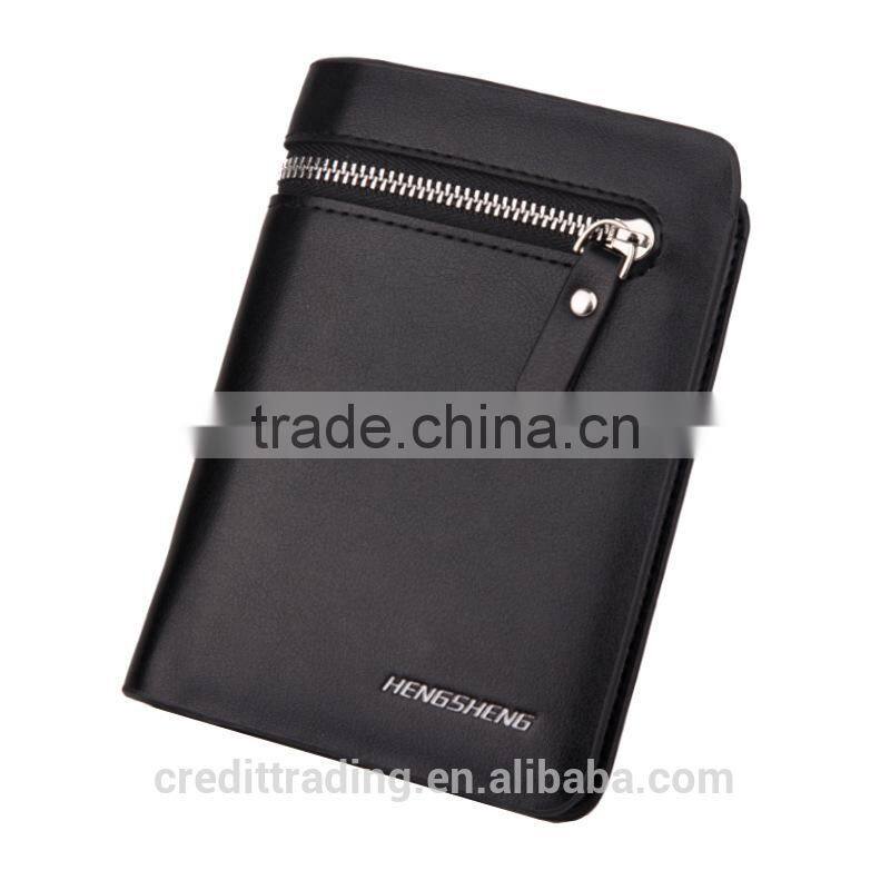2015 new designs men's wallet with zipper