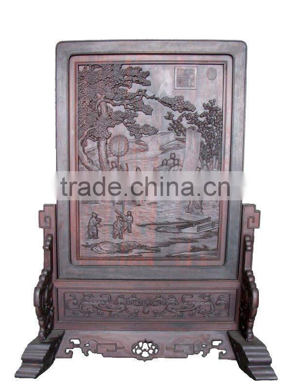 wood screen, "tea contrast" antique wood home decoration