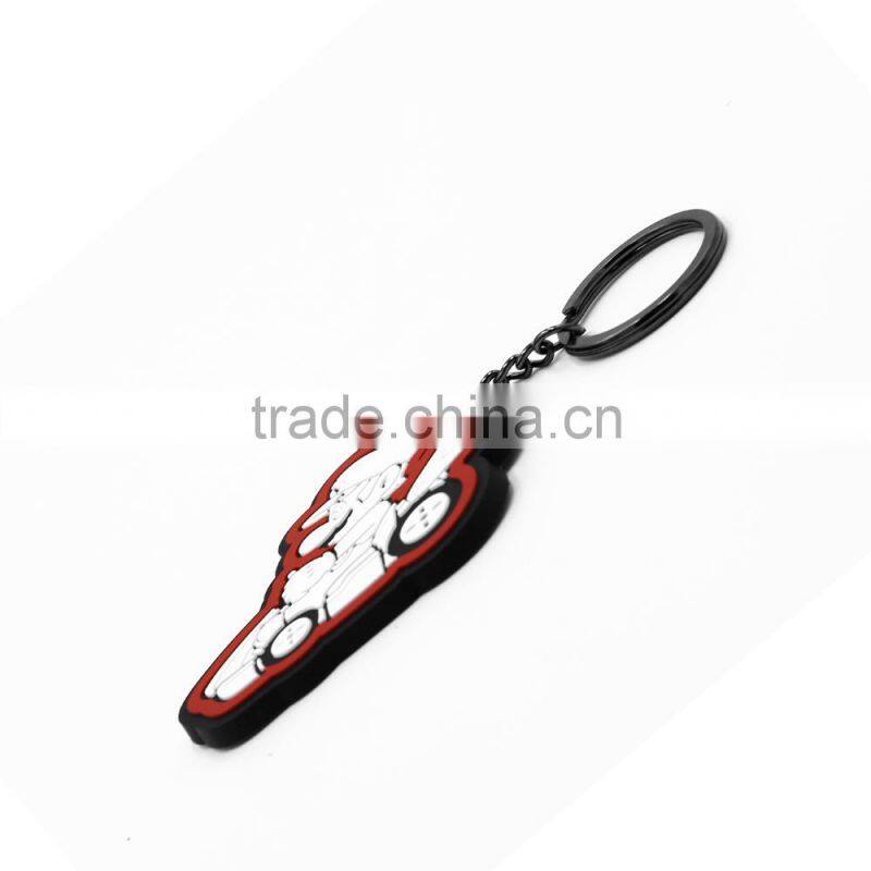Newest fashion Silicon keychain Soft 3D pvc keychain Rubber keychain