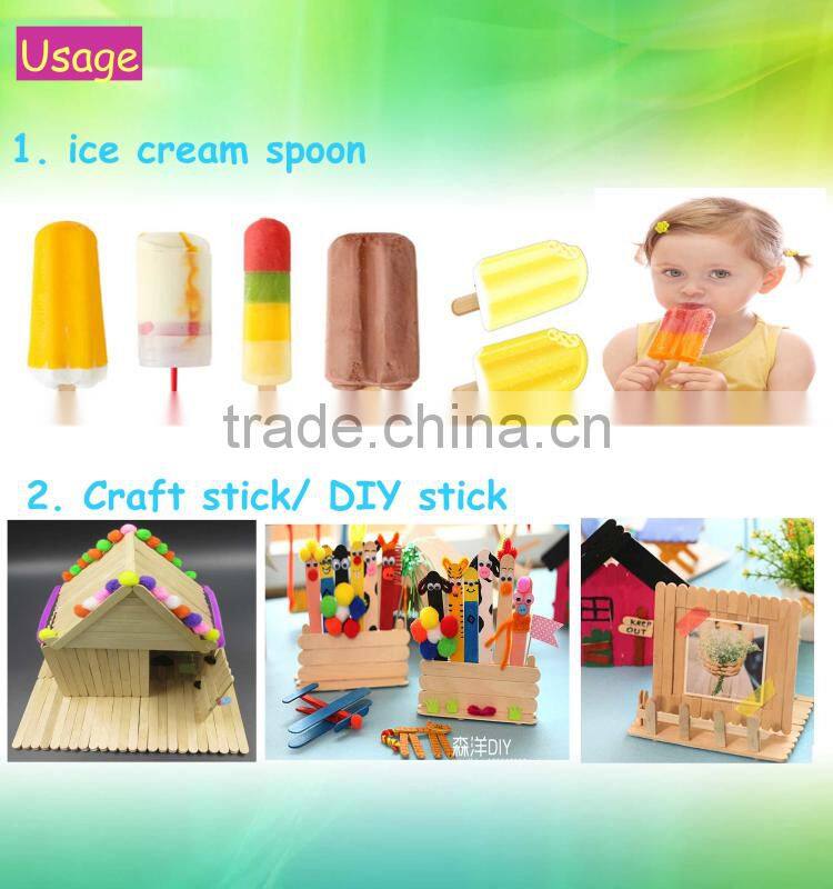 China birch wooden disposable individually wrapped ice cream spoon