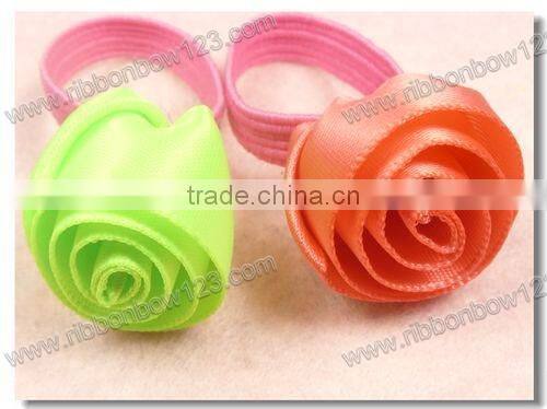 satin ribbon black rose for perfume bottle