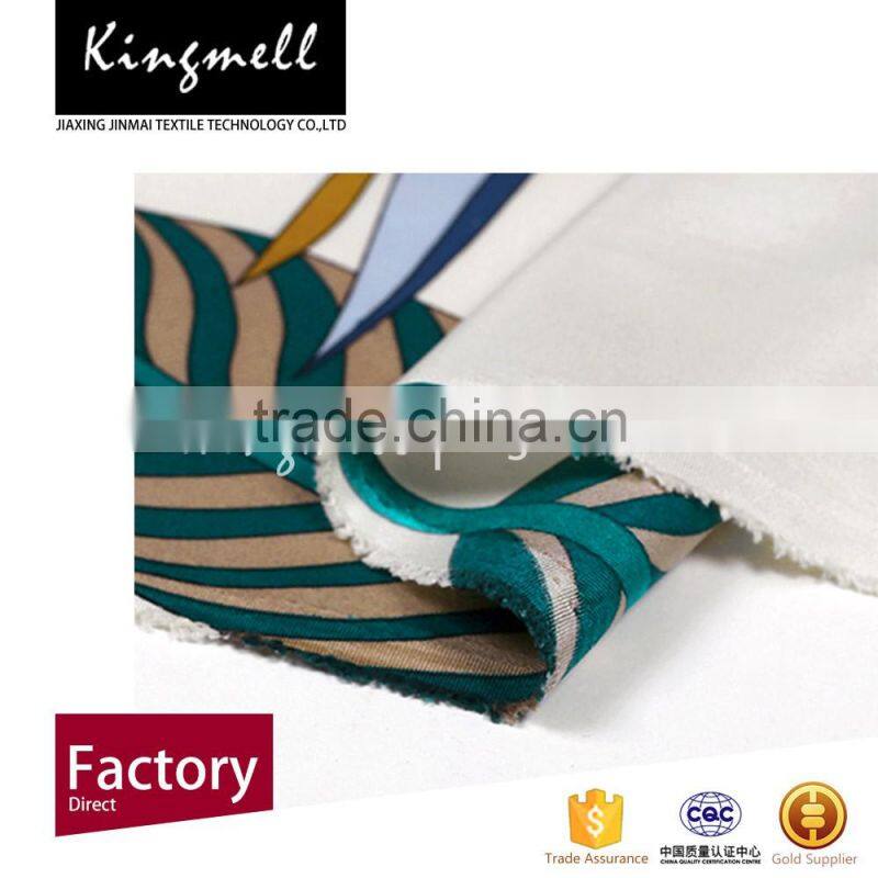 2016 Hot summer digital printed twill silk fabric for garment and scarf