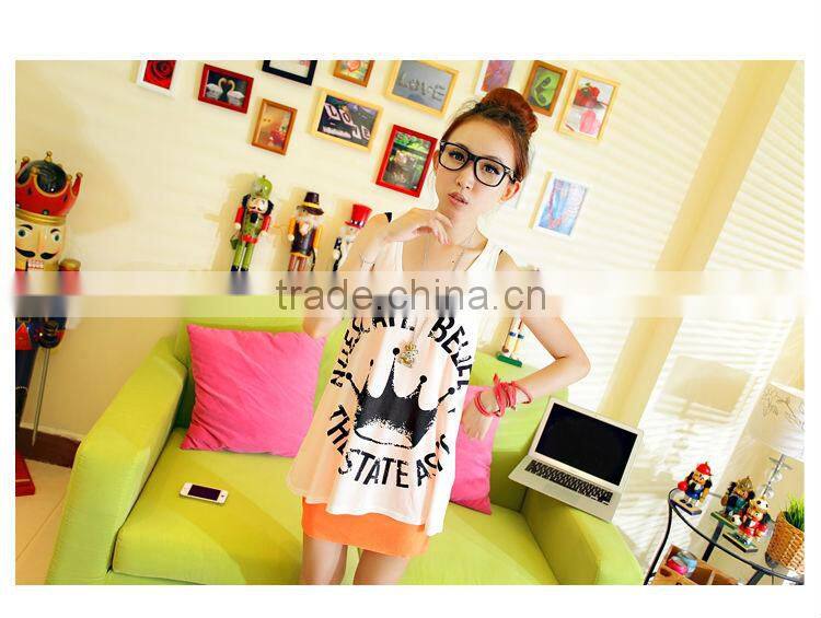 Wholesale printing women plain black tank tops