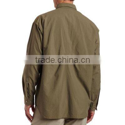 Mandarin Collar Long Sleeve Shirt Men