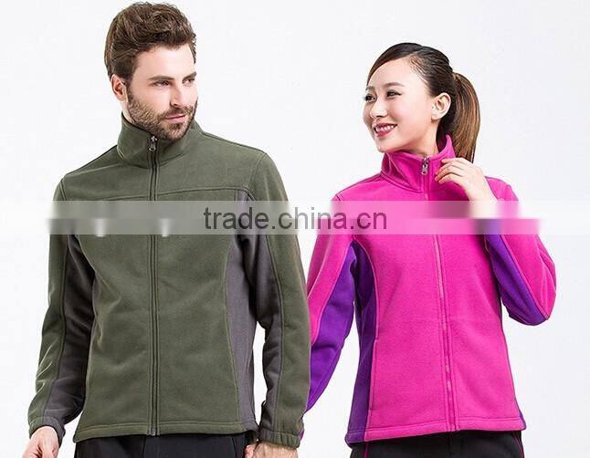 Warm windstopper softshell jacket zipper up micro polar fleece jacket
