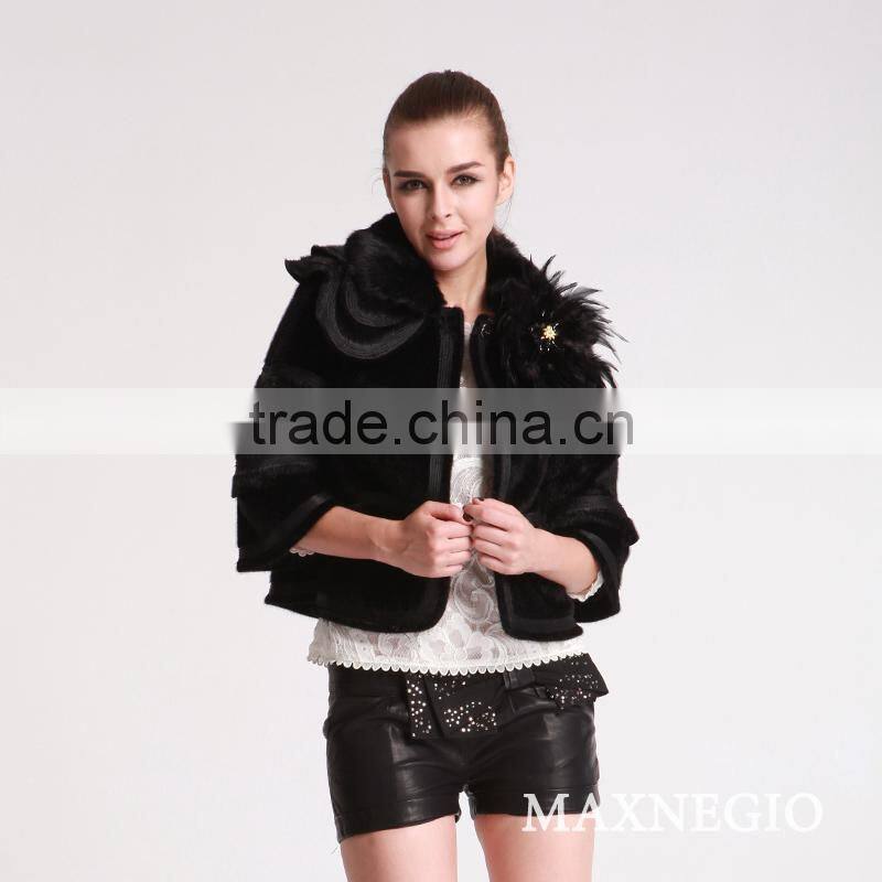 New collection stylist women winter jacket fur coat