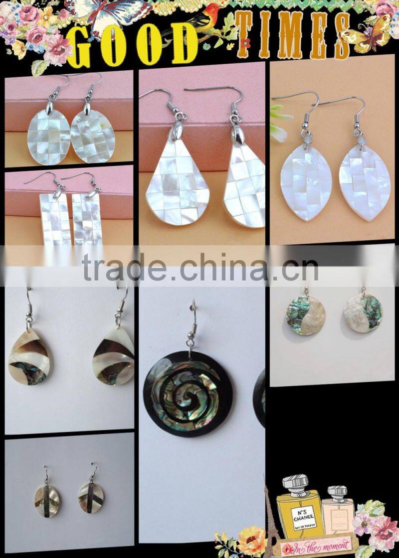 latest exquisite fashion abalone shell earrings new design paua abalone shell earrings with newest design