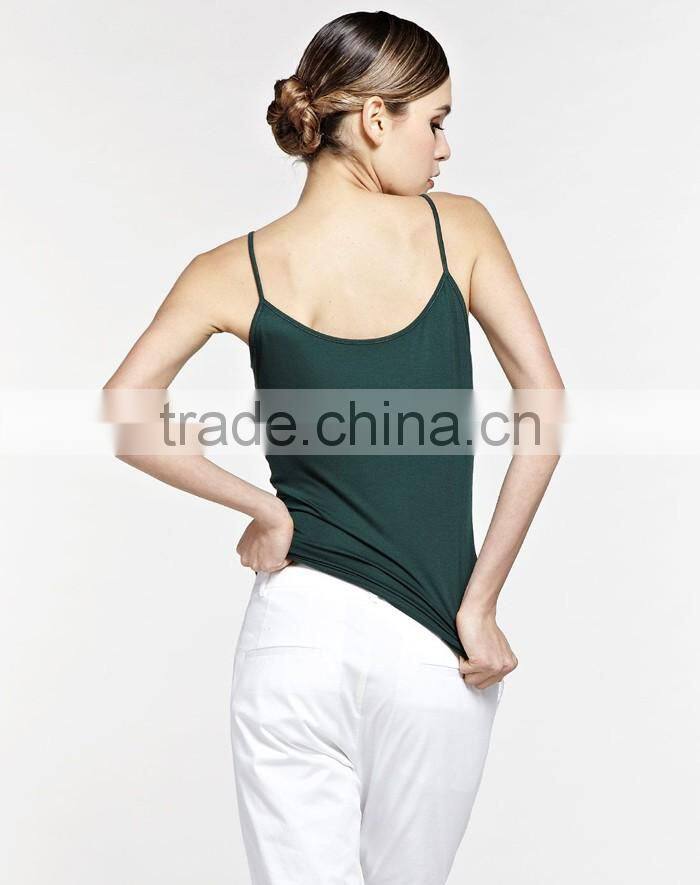 Soft breathable plain women singlets wholesale